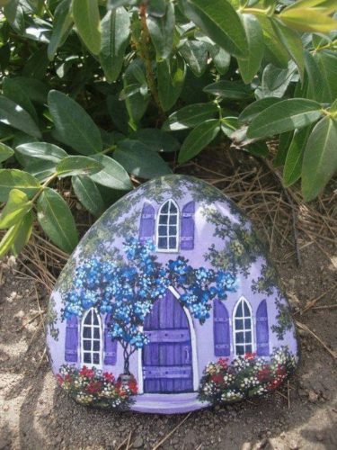 painted rock fairy house fairie house | fairiehollow.com