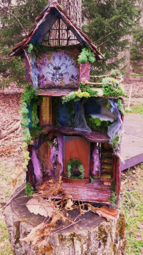 5 Magical Forest Fairy Houses Purple inspire make | fairehollow.com 