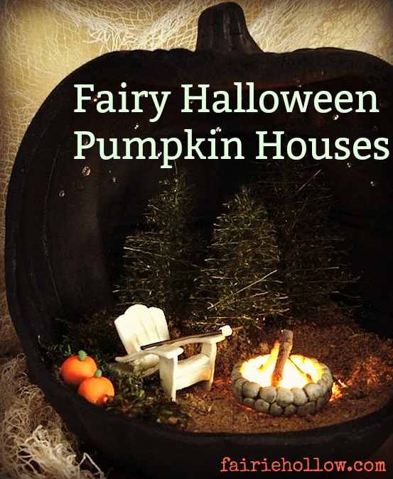 fairy, pumpkin, halloween, black, fairy houses