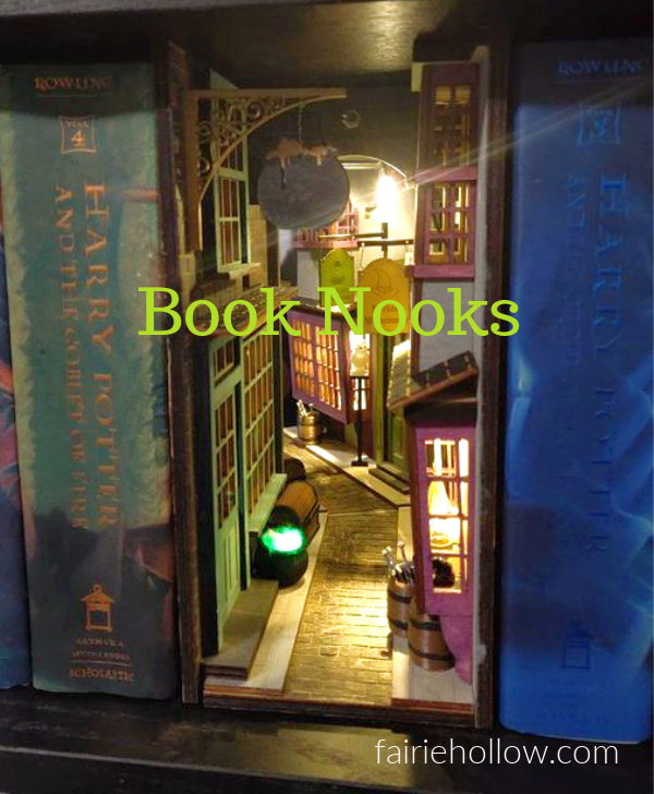 These Creative Book Nooks Contain Miniature Fantasy Worlds