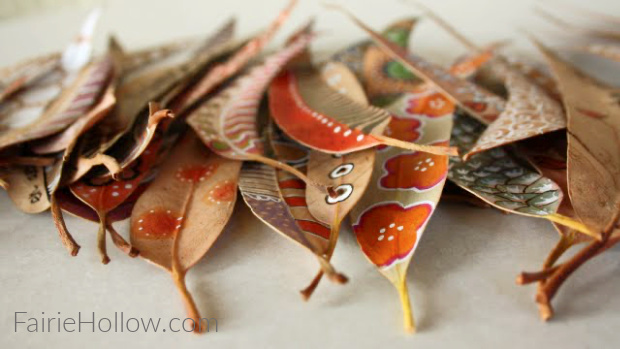 Create Art with Painted Leaves